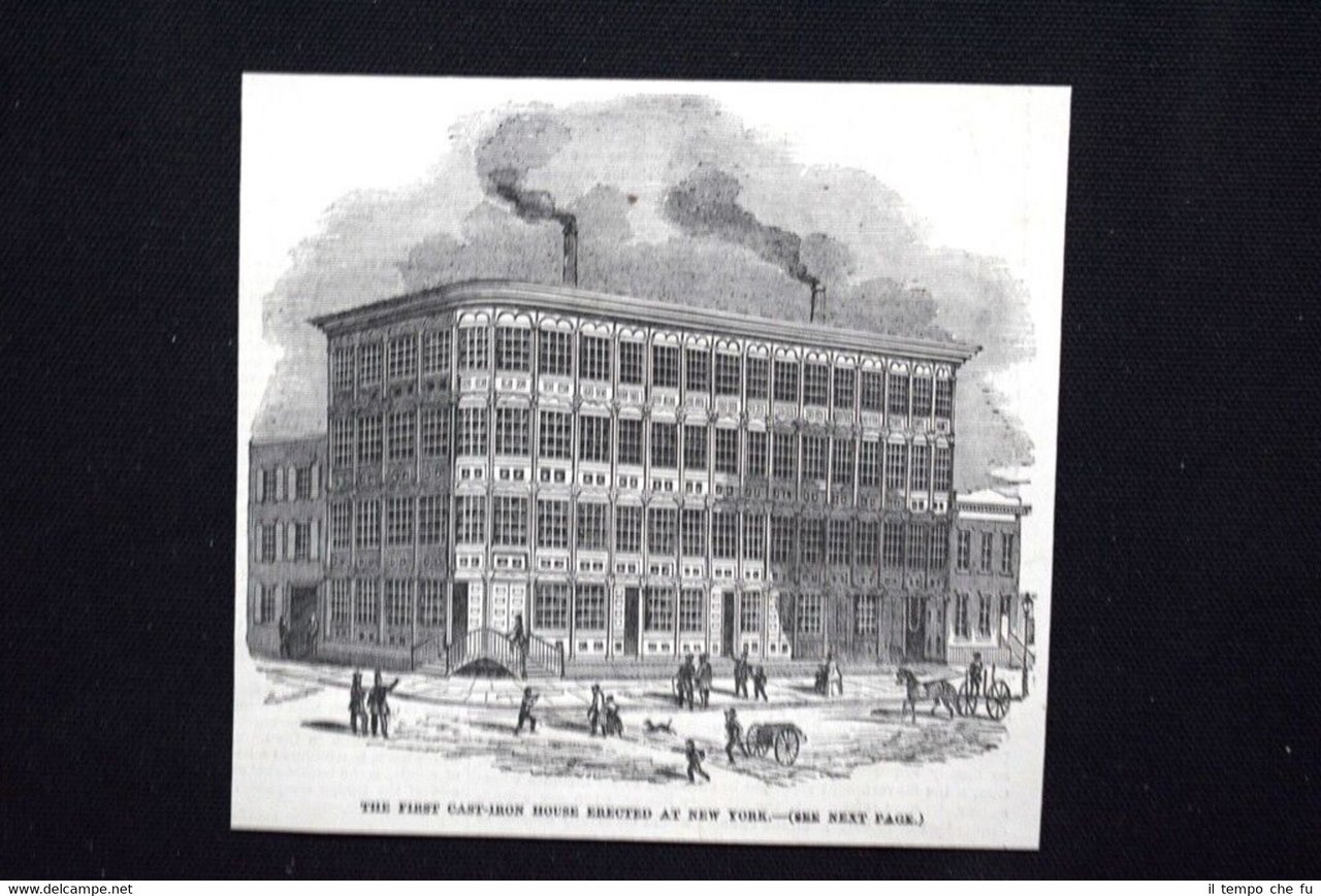 La prima casa in ghisa costruita a New York Incisione …
