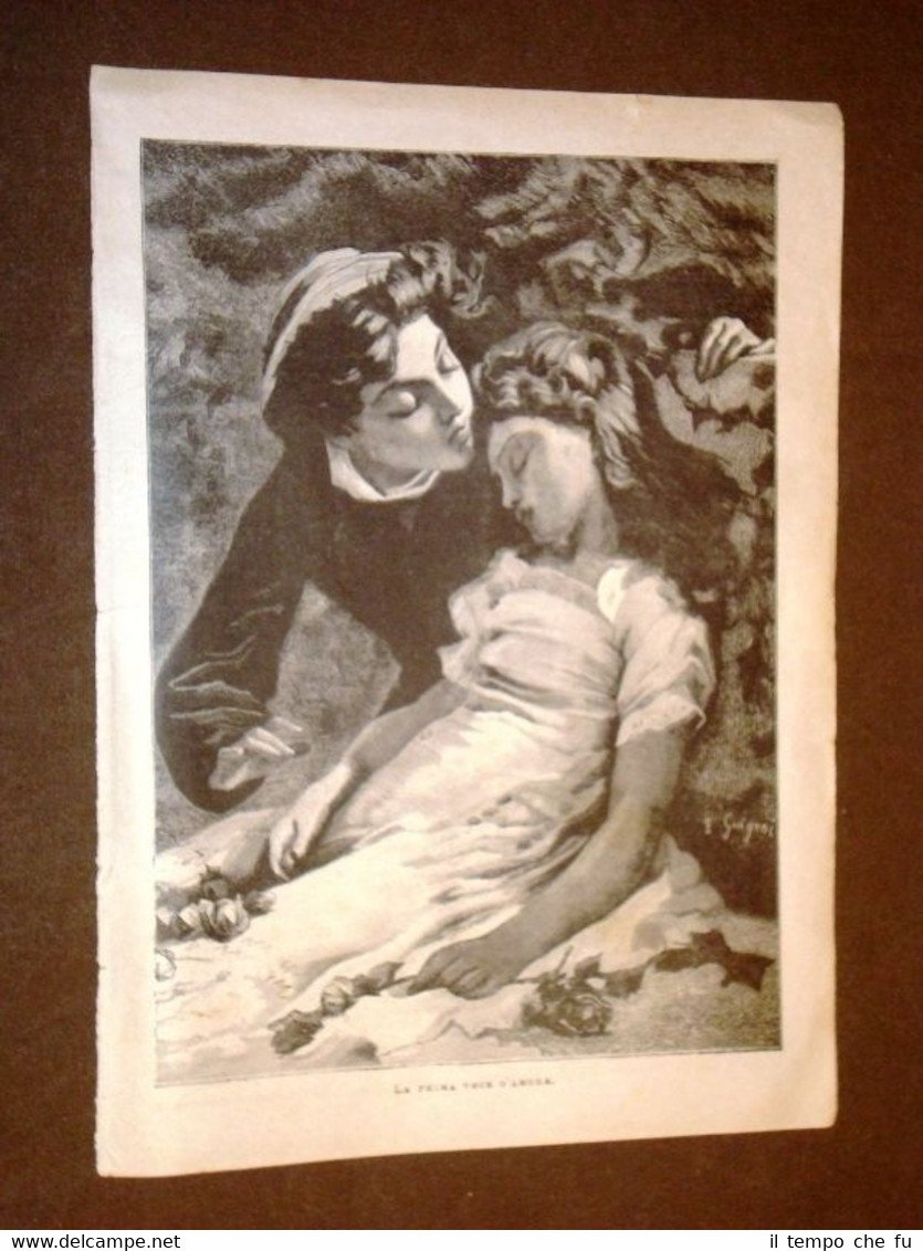 La Prima voce d'amore Quadro di E. Guigoni