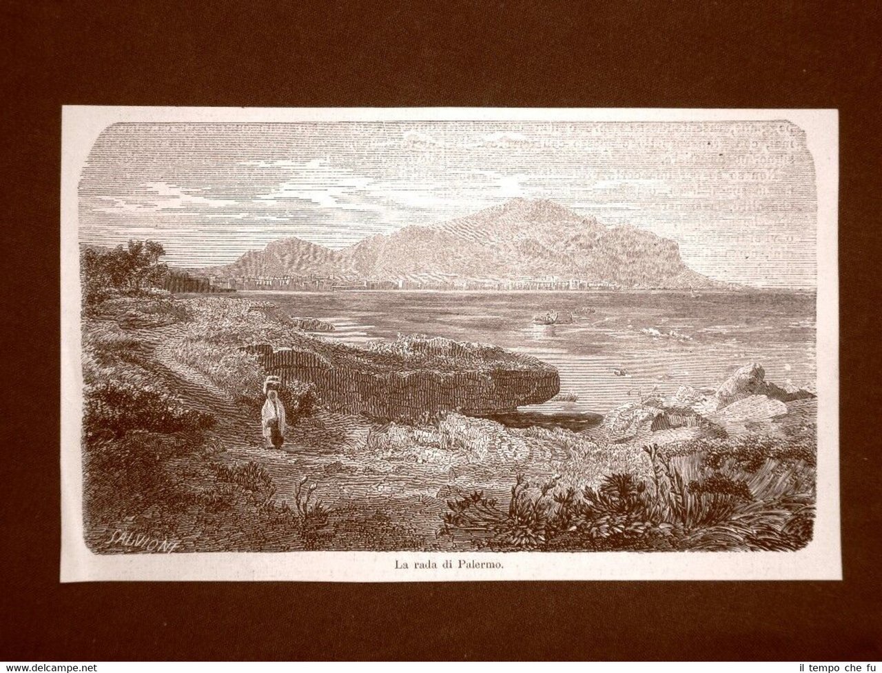 La rada di Palermo nel 1863 Sicilia Italia