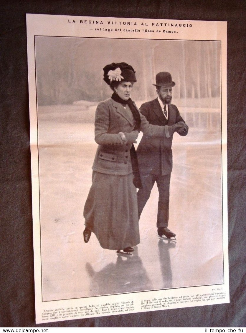 La Regina Vittoria di Spagna al Pattinaggio nel 1911 Lago …
