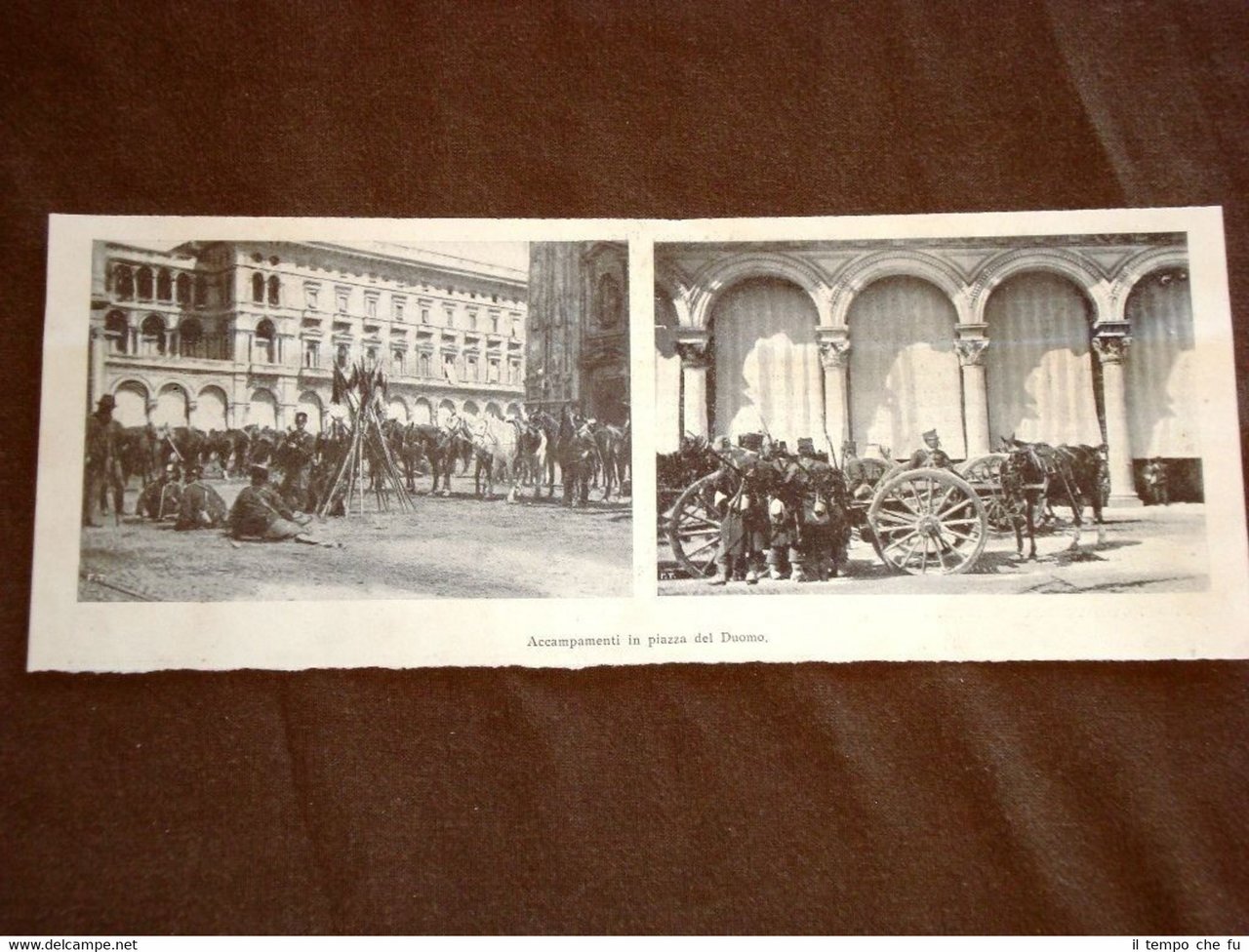 La Rivolta di Milano del 1898 Accampamenti in Piazza Duomo | Immagine principale