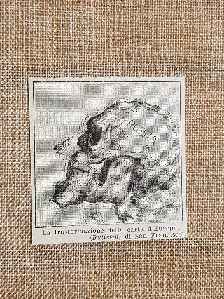 La satira nel 1914 Carta Europa Bulletin San Francisco Prima …