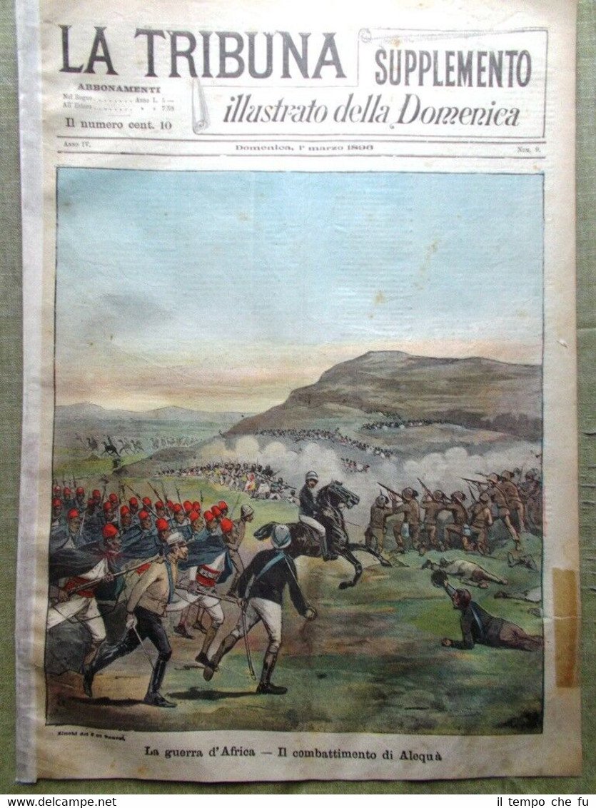 La Tribuna Illustrata 1 Marzo 1896 Alequà Negri Costumi Abissini …