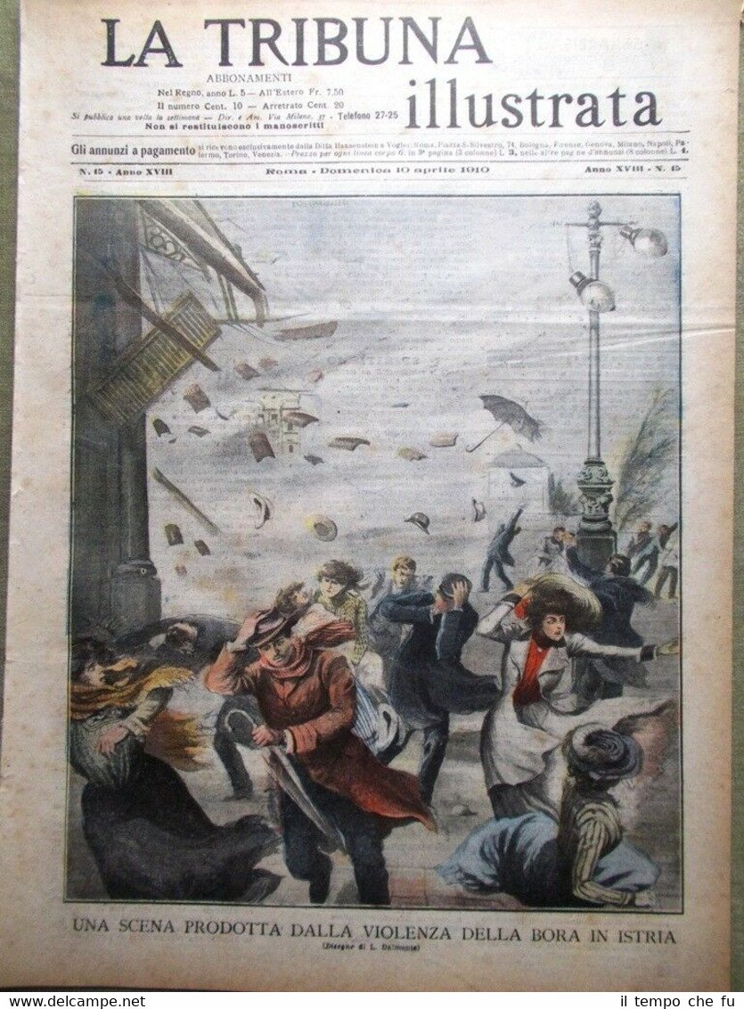 La Tribuna Illustrata 10 Aprile 1910 Eruzione Etna Bora Istria … | Immagine principale