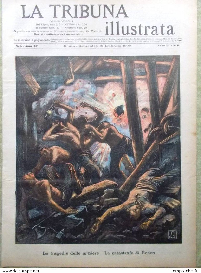 La Tribuna Illustrata 10 Febbraio 1907 Miniera Reden Asilo Disabili …