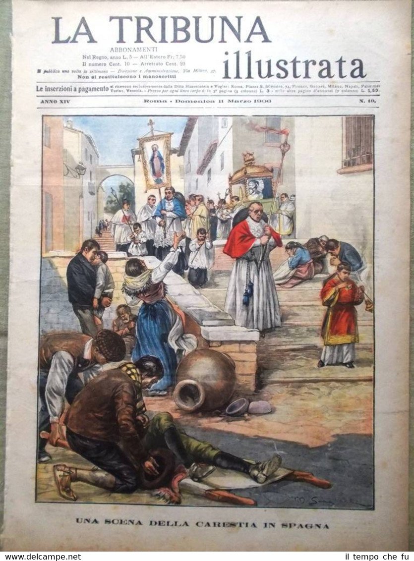 La Tribuna Illustrata 11 Marzo 1906 Carestia Spagna Vanderbilt Morelli …