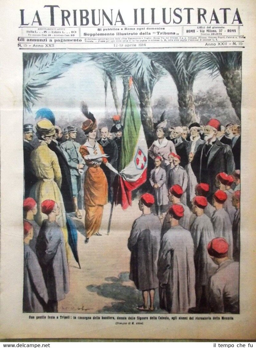 La Tribuna Illustrata 12 Aprile 1914 Autobus Boy Scout Ulster …