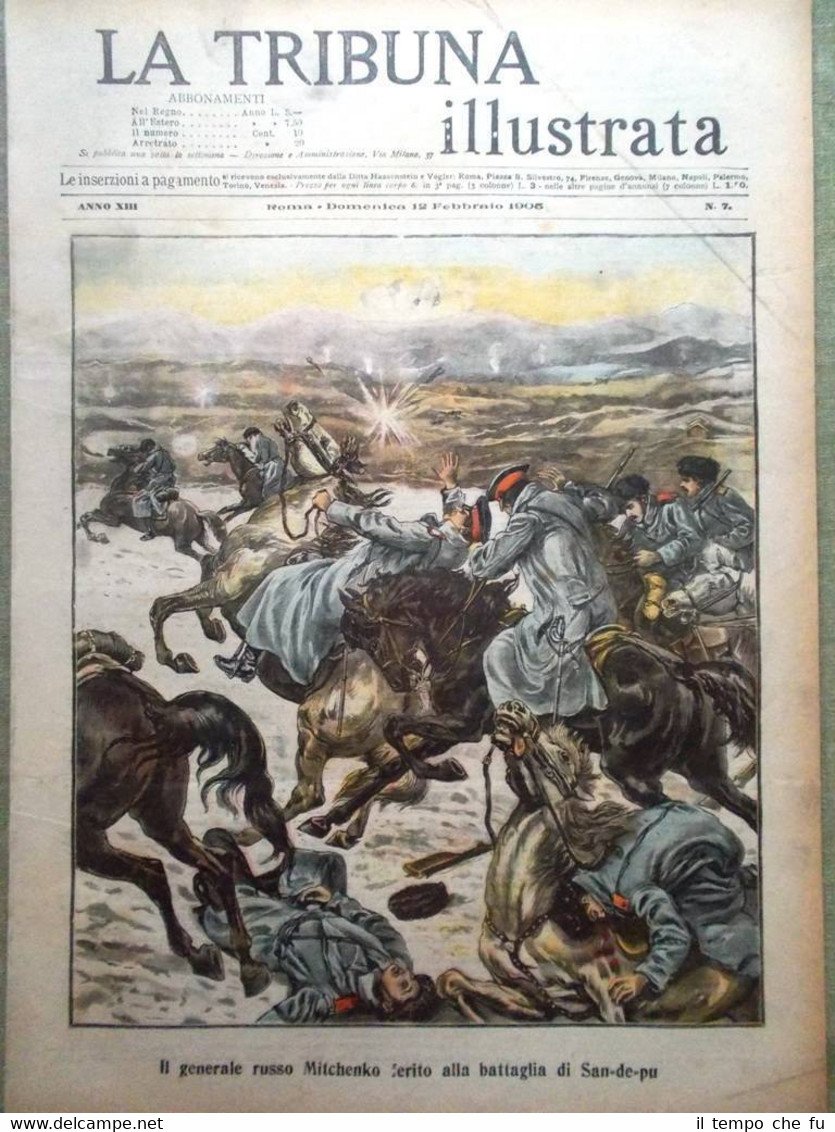 La Tribuna Illustrata 12 Febbraio 1905 Maksim Gorki Mitchenko Roma …