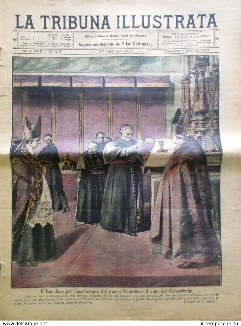 La Tribuna Illustrata 12 Febbraio 1922 Morte Verga Conclave a …