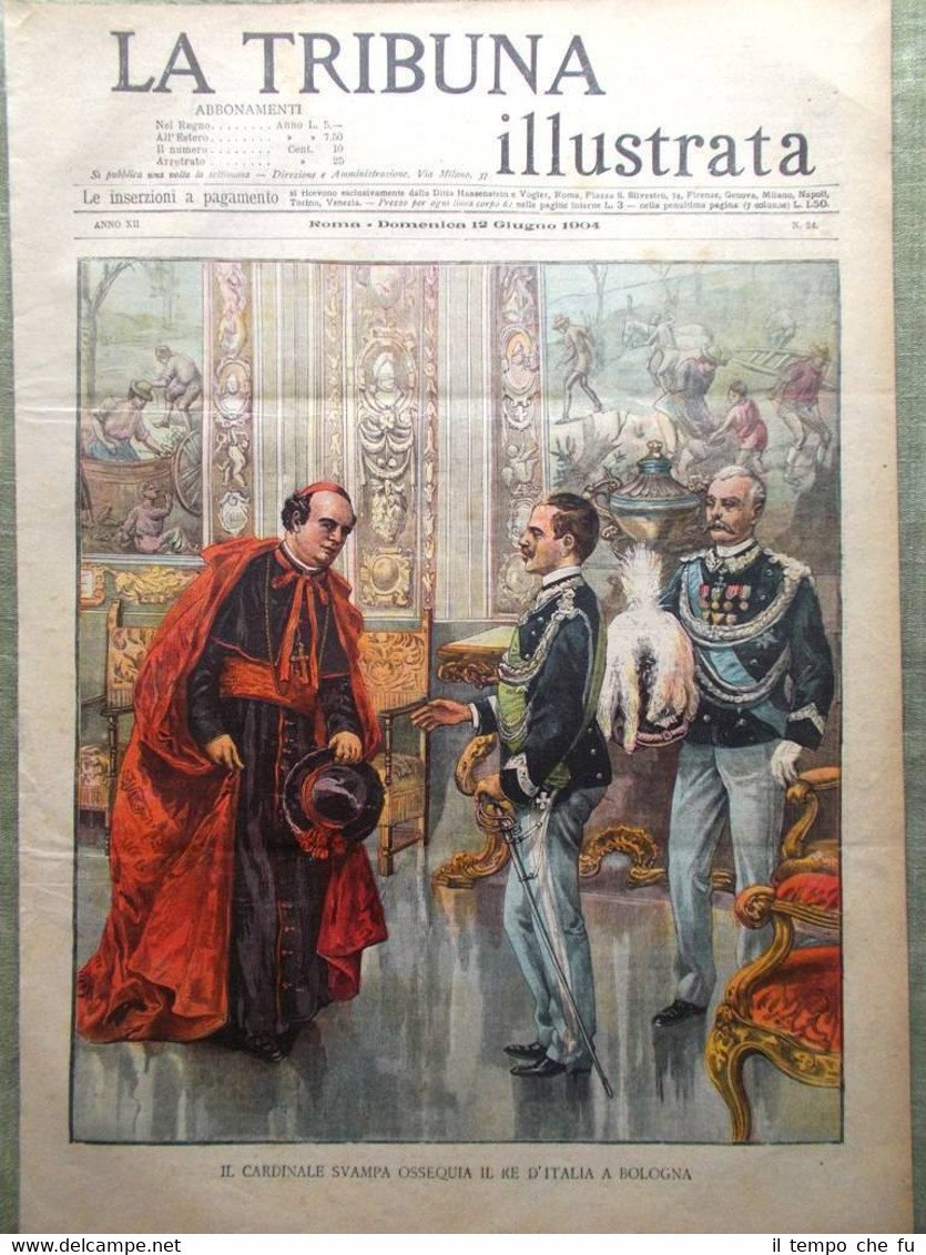 La Tribuna Illustrata 12 Giugno 1904 Gordon Bennett Alvini Imola …