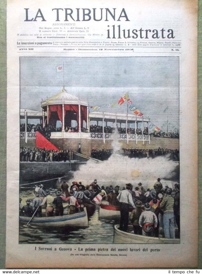 La Tribuna Illustrata 12 Novembre 1905 Mostra Chieti Malocchio Porto …