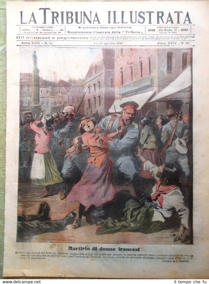 La Tribuna Illustrata 13 Agosto 1916 WW1 Flotta Britannica Alpi …