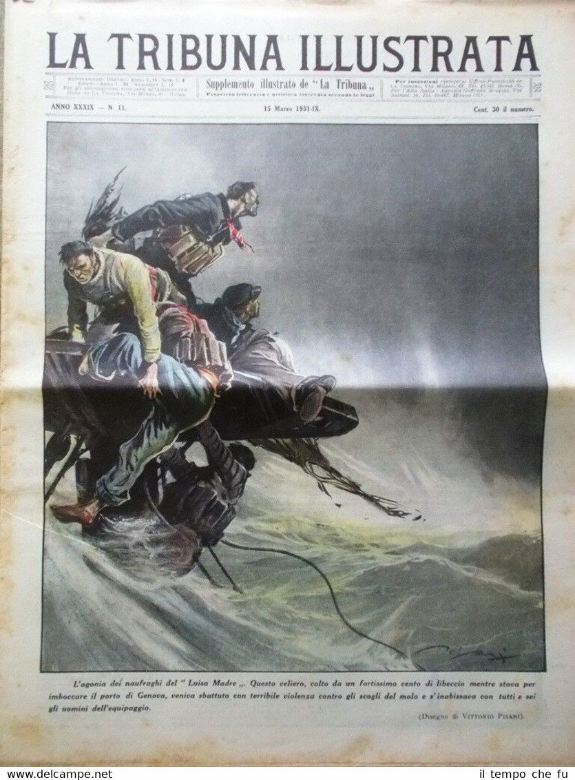 La Tribuna Illustrata 15 Marzo 1931 Nazario Sauro Mesola Little …