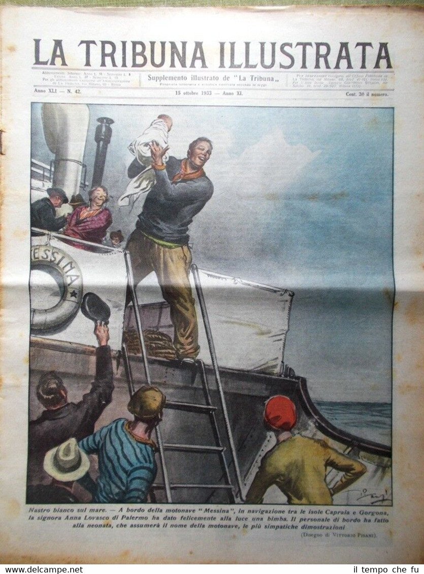 La Tribuna Illustrata 15 Ottobre 1933 Messina Learco Guerra Malpaga …
