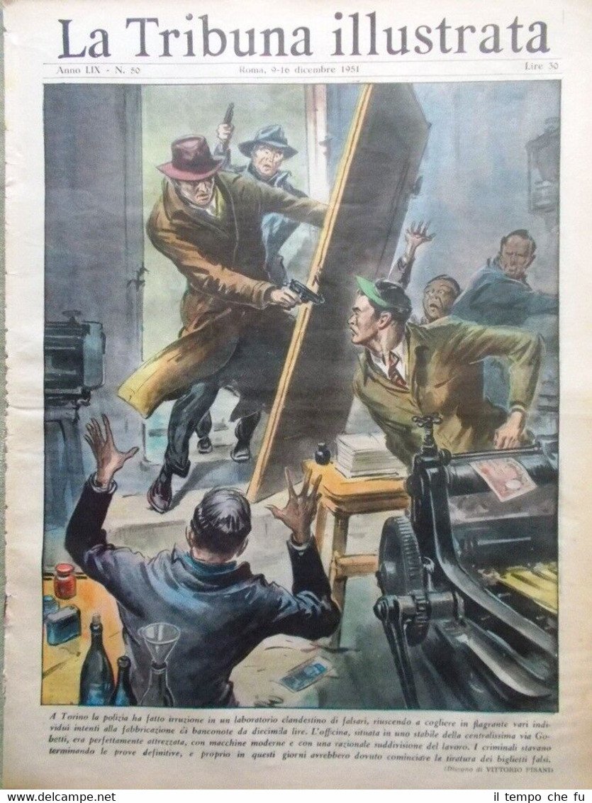 La Tribuna Illustrata 16 Dicembre 1951 Camera Hitler Islam Sventura …