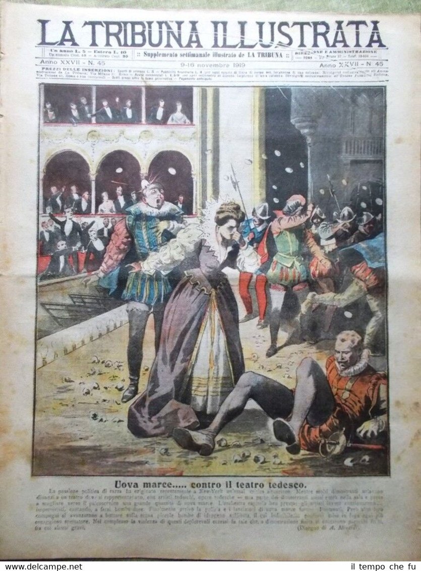 La Tribuna Illustrata 16 Novembre 1919 Elezioni Musica Campidoglio Croce …