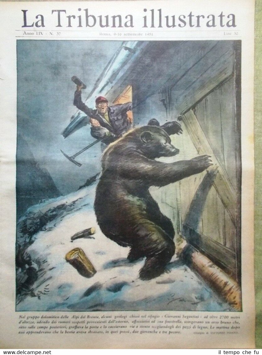 La Tribuna Illustrata 16 Settembre 1951 De Gasperi Serge Voronoff …
