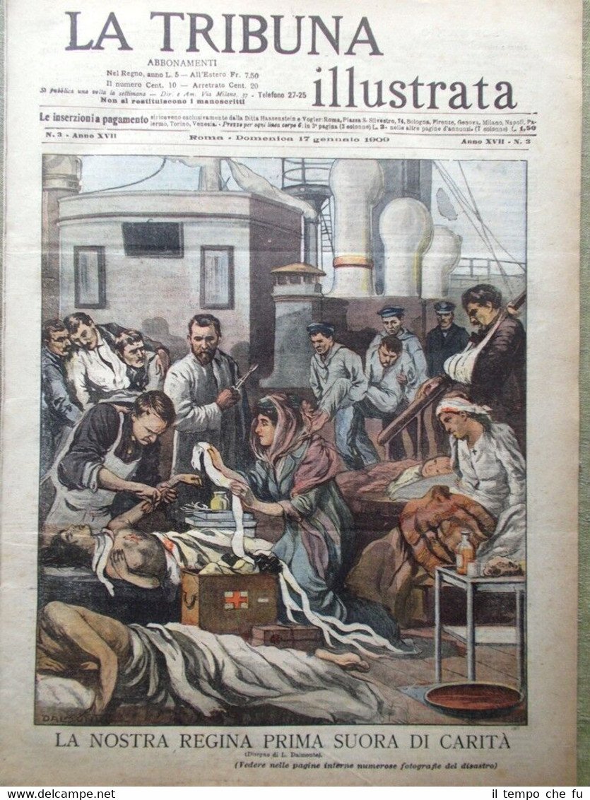 La Tribuna Illustrata 17 Gennaio 1909 Terremoto di Messina Caruso …