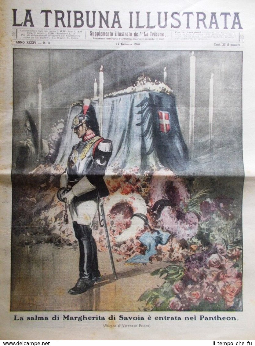La Tribuna Illustrata 17 Gennaio 1926 Funerali Margherita di Savoia …