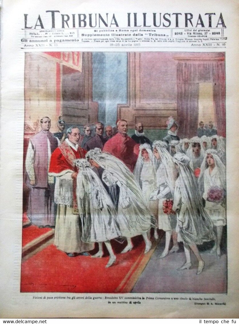 La Tribuna Illustrata 18 Aprile 1915 WW1 Convegno Boy-Scout Masuria …