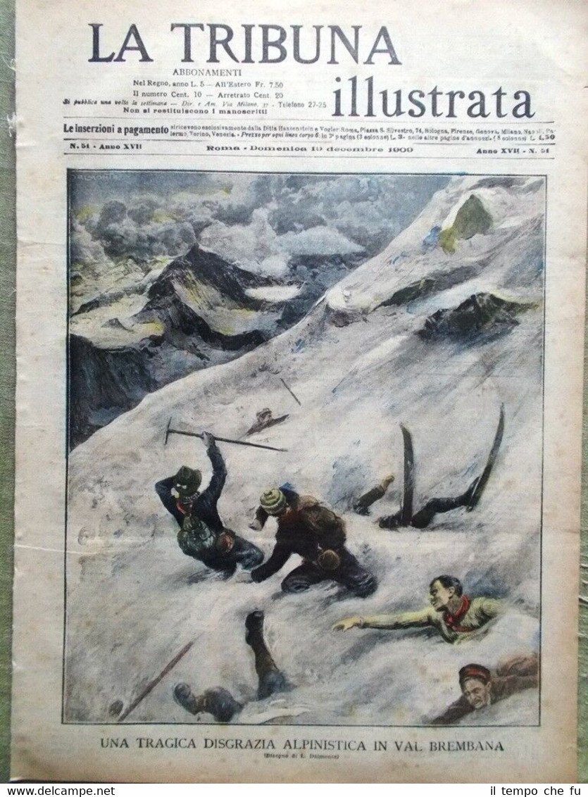 La Tribuna Illustrata 19 Dicembre 1909 Ministero Sonnino Brembana Parigi …