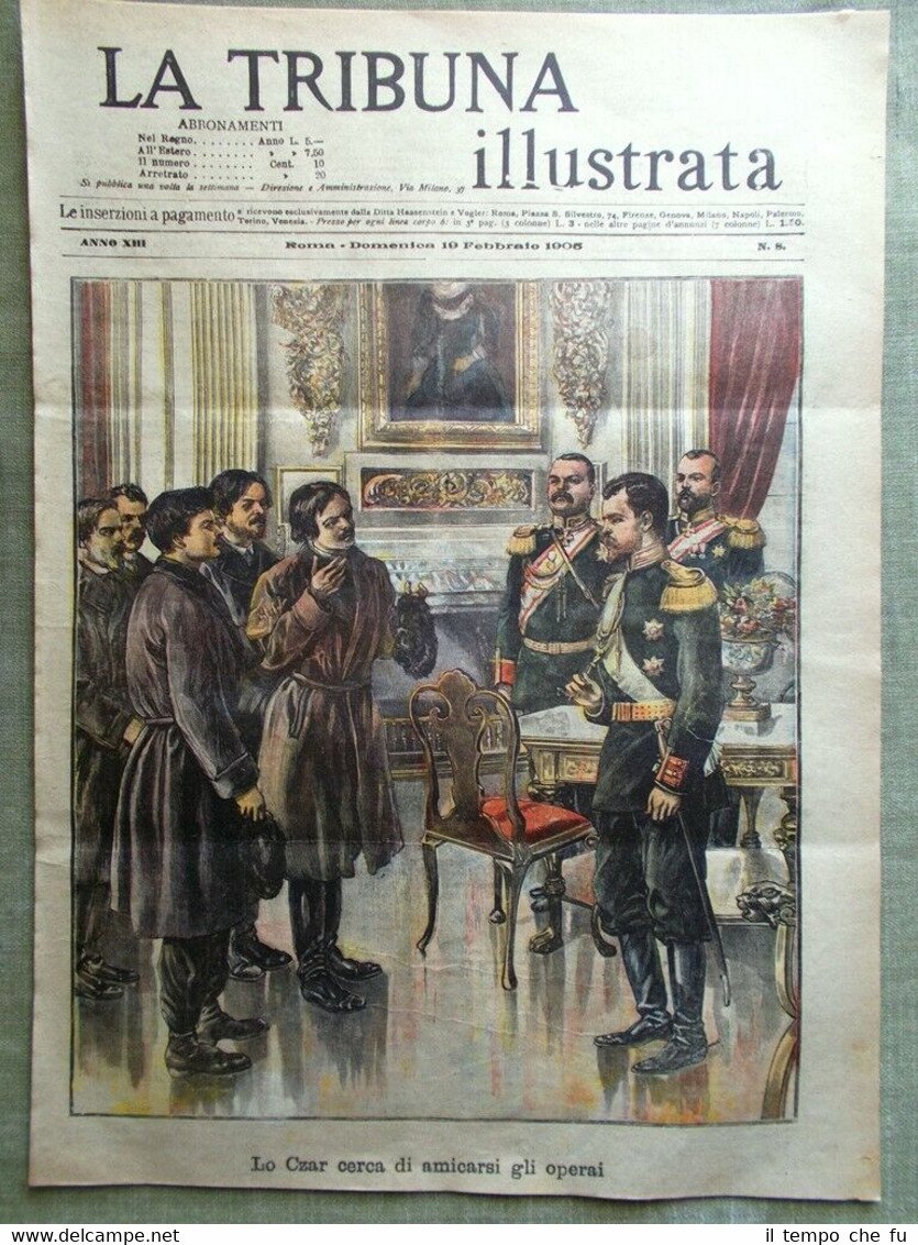 La Tribuna Illustrata 19 Febbraio 1905 Fidanzamento di Marconi Bertelli …