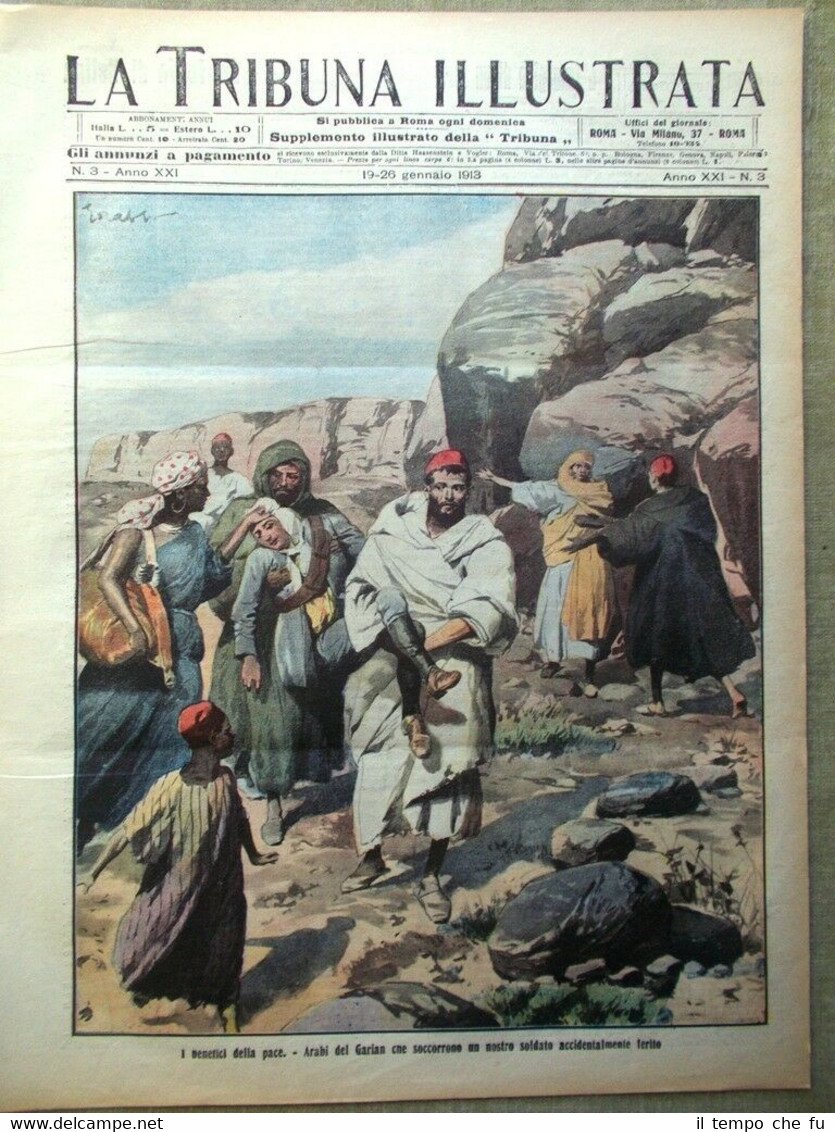 La Tribuna Illustrata 19 Gennaio 1913 Acqua a Genova Guerra …