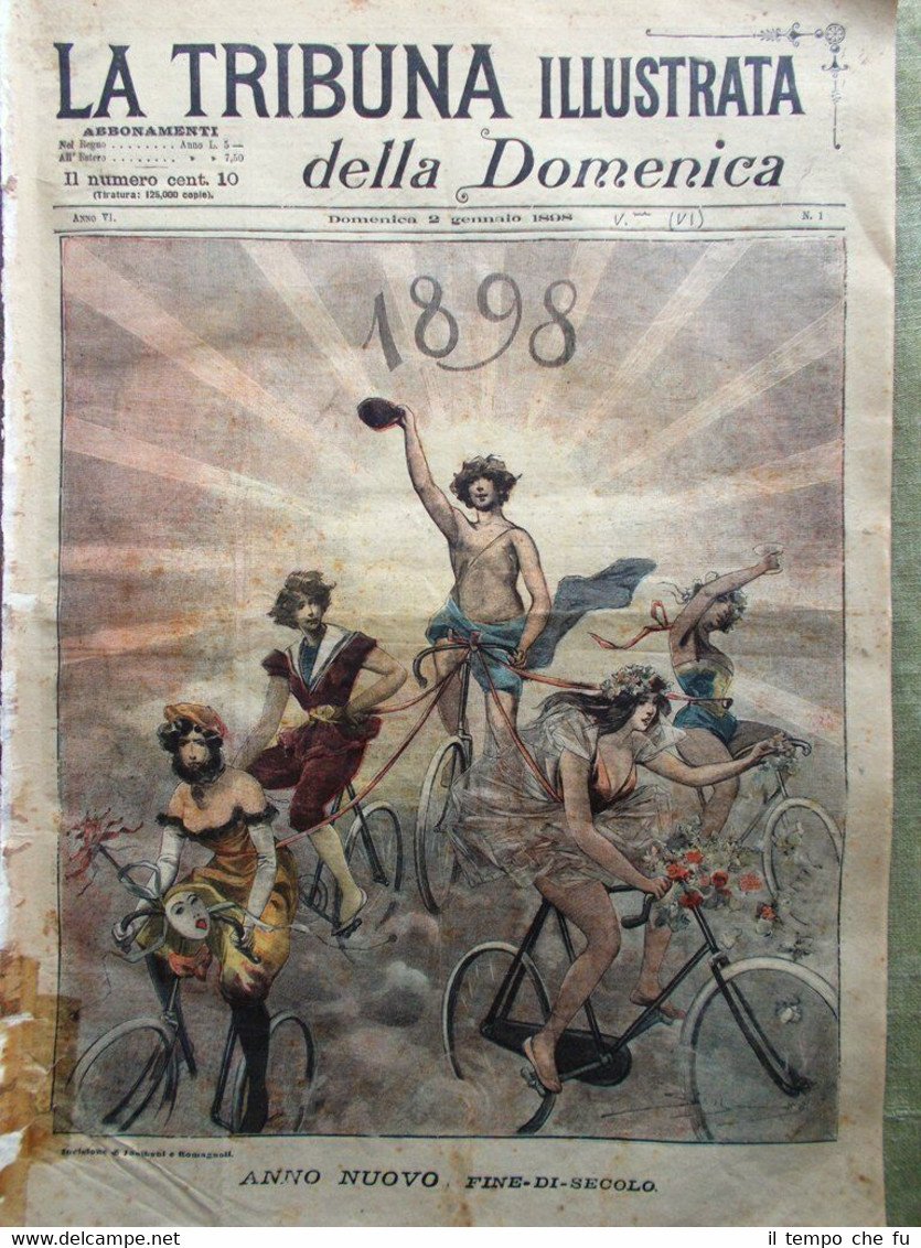 La Tribuna Illustrata 2 Gennaio 1898 Fine Secolo Corrida Enrico …