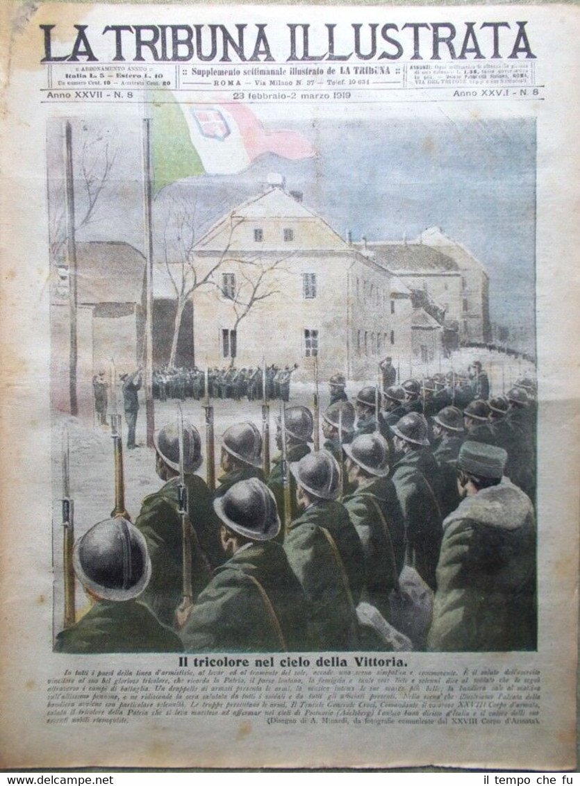 La Tribuna Illustrata 2 Marzo 1919 Tricolore Spalato Ebert Souvenir …