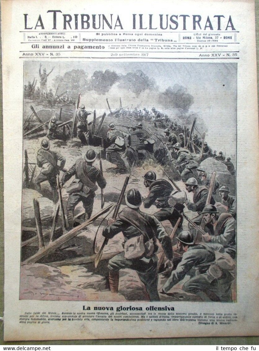 La Tribuna Illustrata 2 Settembre 1917 WW1 Kerenski Austriaci Telefonisti …