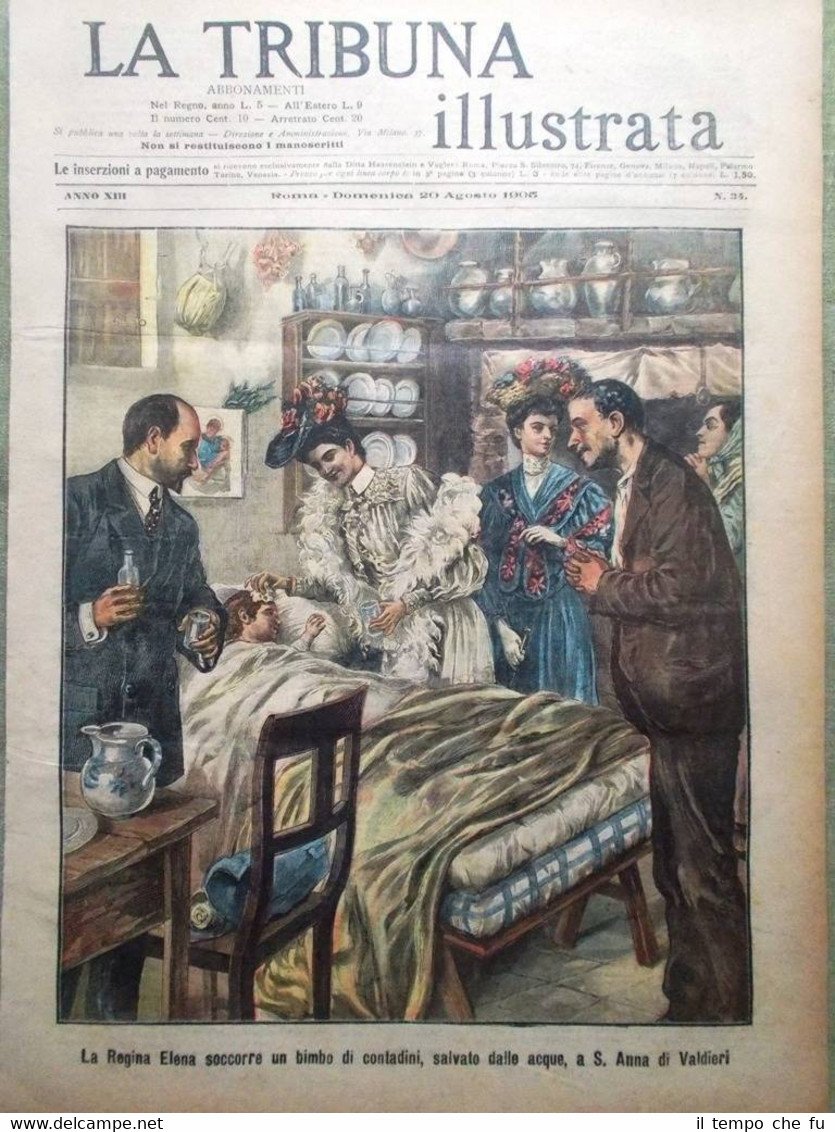 La Tribuna Illustrata 20 Agosto 1905 Dramma Posillipo Montevarchi Torre …