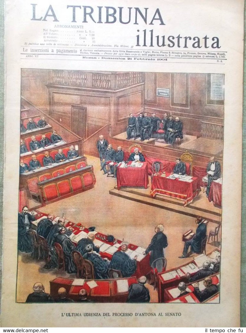 La Tribuna Illustrata 21 Febbraio 1904 Labriola Francobolli Processo a …