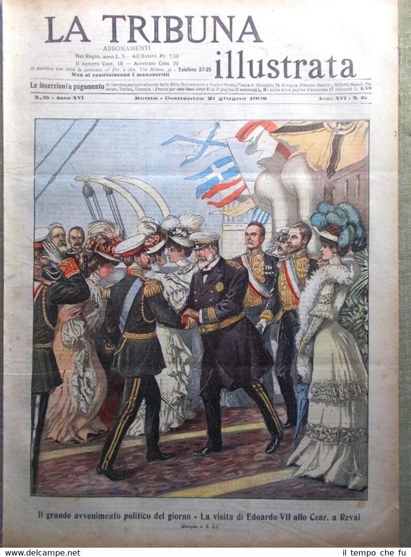 La Tribuna Illustrata 21 Giugno 1908 Coppa Florio Prinetti Boissier …
