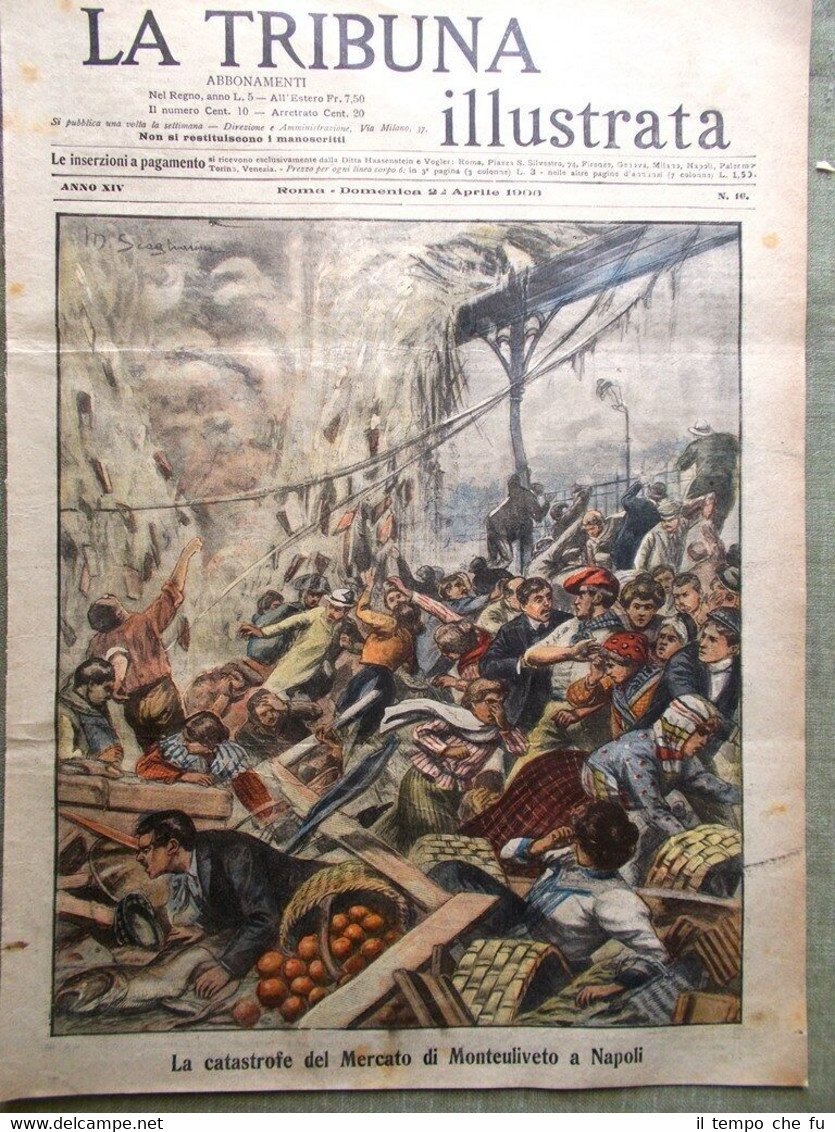 La Tribuna Illustrata 22 Aprile 1906 Boscotrecase Genova Eruzione Vesuvio …