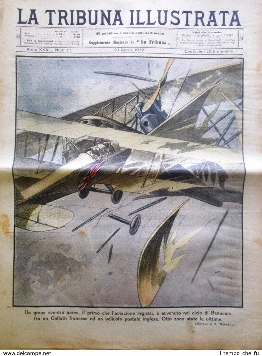 La Tribuna Illustrata 23 Aprile 1922 Conferenza Genova Simon Lake … | Immagine principale