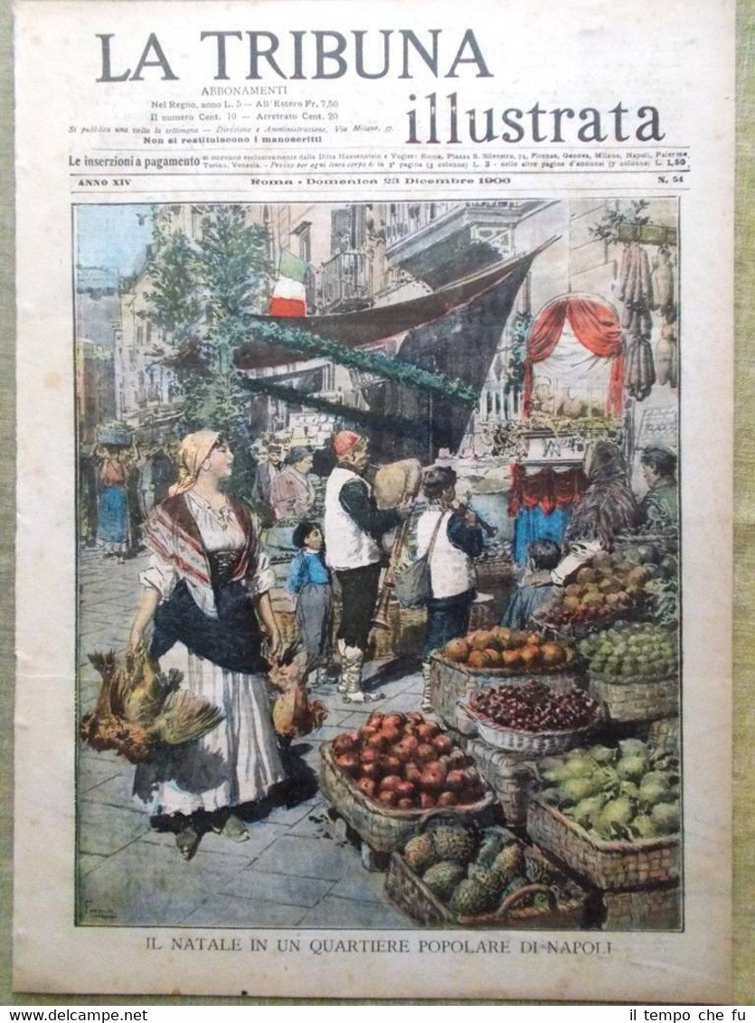 La Tribuna Illustrata 23 Dicembre 1906 Natale Ercolano e Pompei …