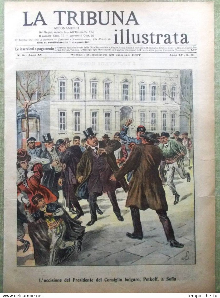 La Tribuna Illustrata 24 Marzo 1907 Incendio Borsano Ferravilla Jena …