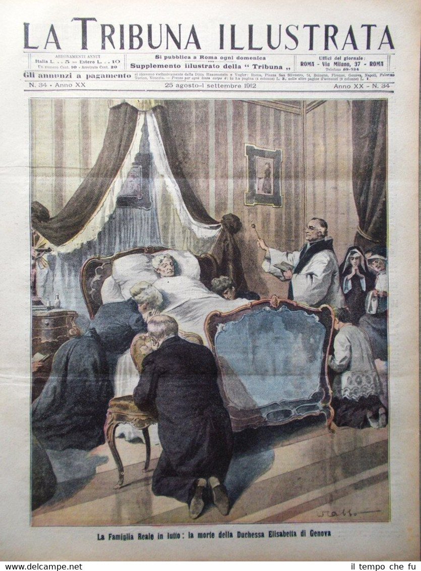 La Tribuna Illustrata 25 Agosto 1912 Duchessa di Genova Jules …