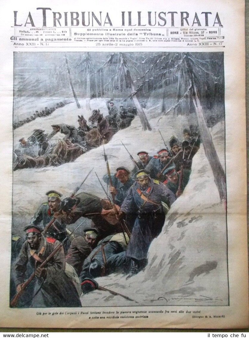 La Tribuna Illustrata 25 Aprile 1915 WW1 Derby Reale Appia …