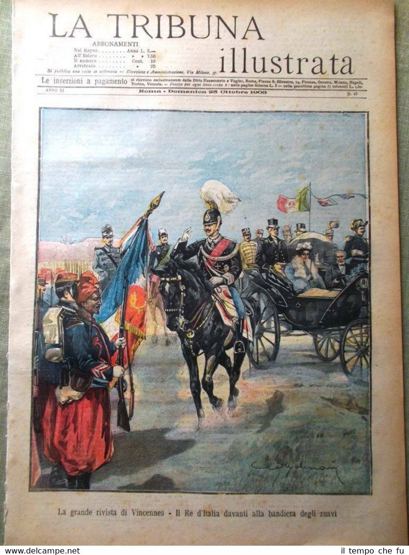 La Tribuna Illustrata 25 Ottobre 1903 Sovrani d'Italia a Parigi …