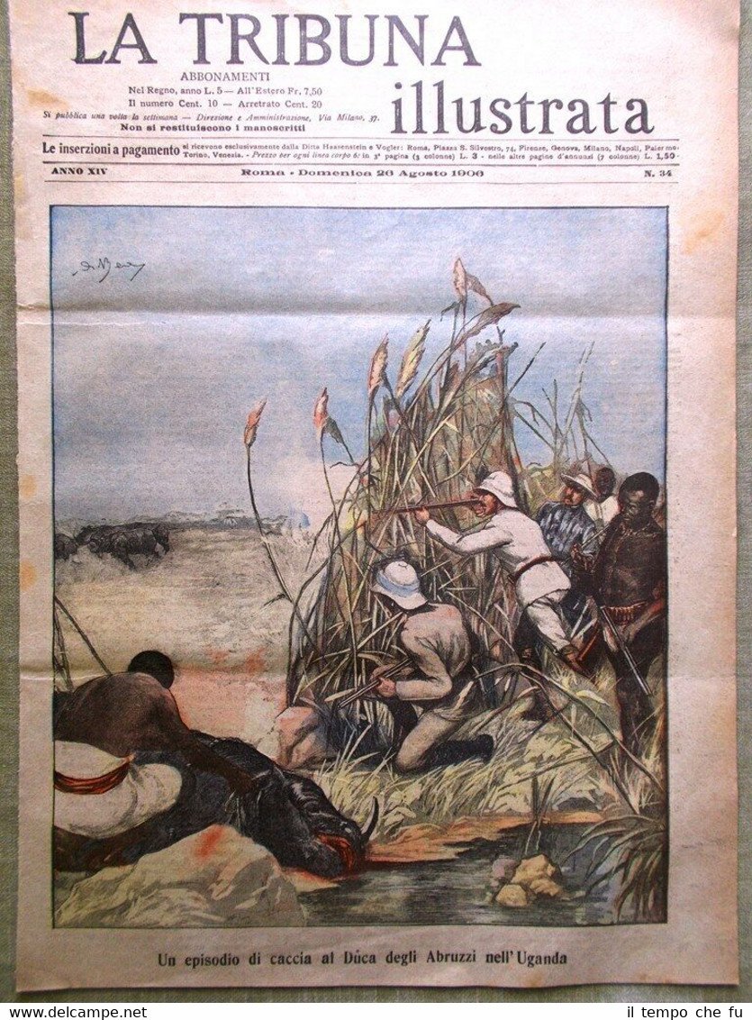 La Tribuna Illustrata 26 Agosto 1906 Mattatoio di Roma Tesoro …