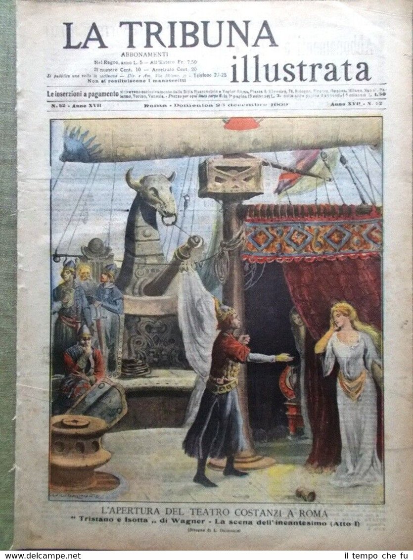 La Tribuna Illustrata 26 Dicembre 1909 Teatro Costanzi Leopoldo II …