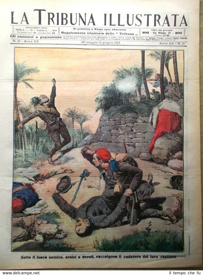 La Tribuna Illustrata 26 Maggio 1912 Roma Tubercolosi Parigi Guerra …