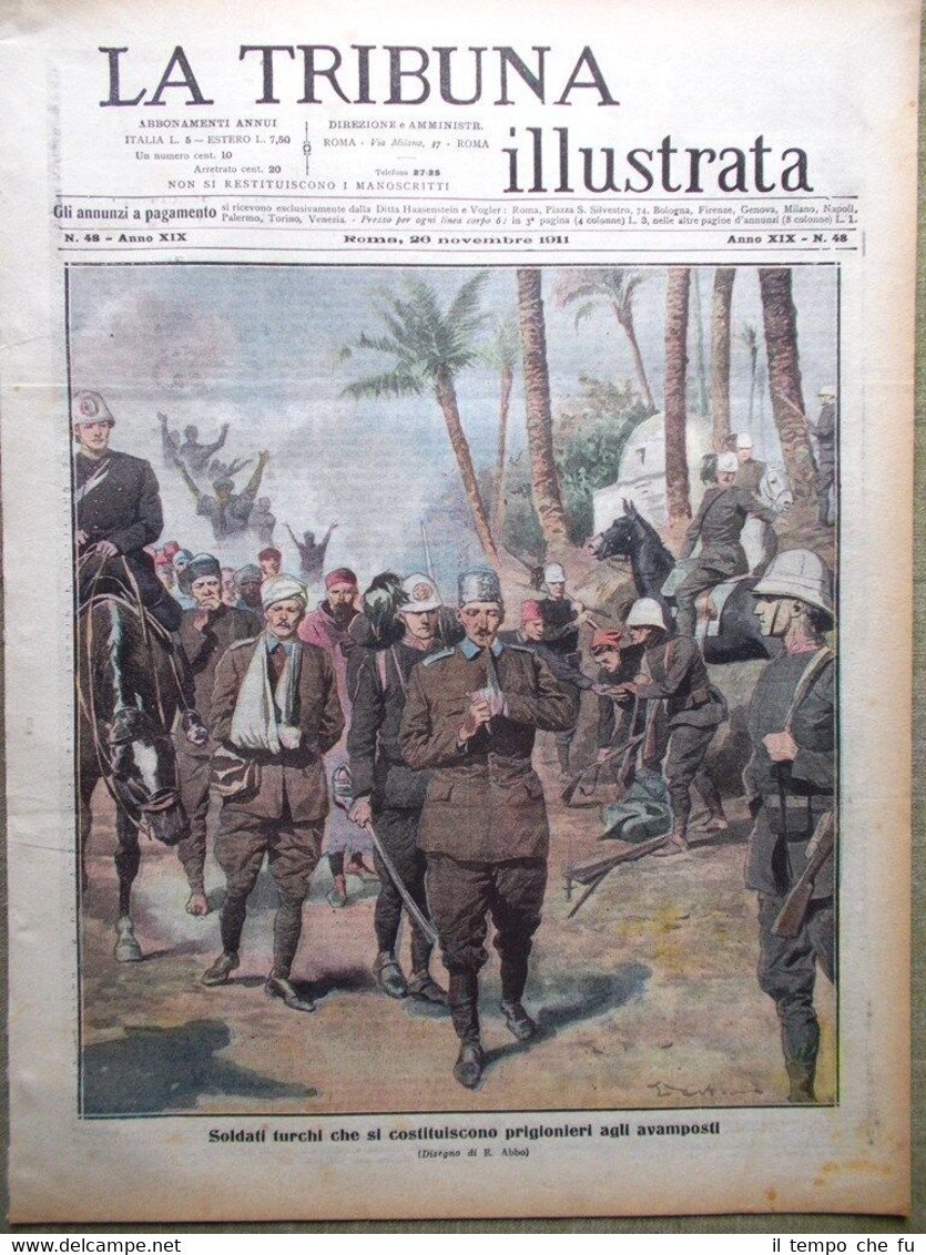 La Tribuna Illustrata 26 Novembre 1911 Tripolitania Manzoni Rivolta a …