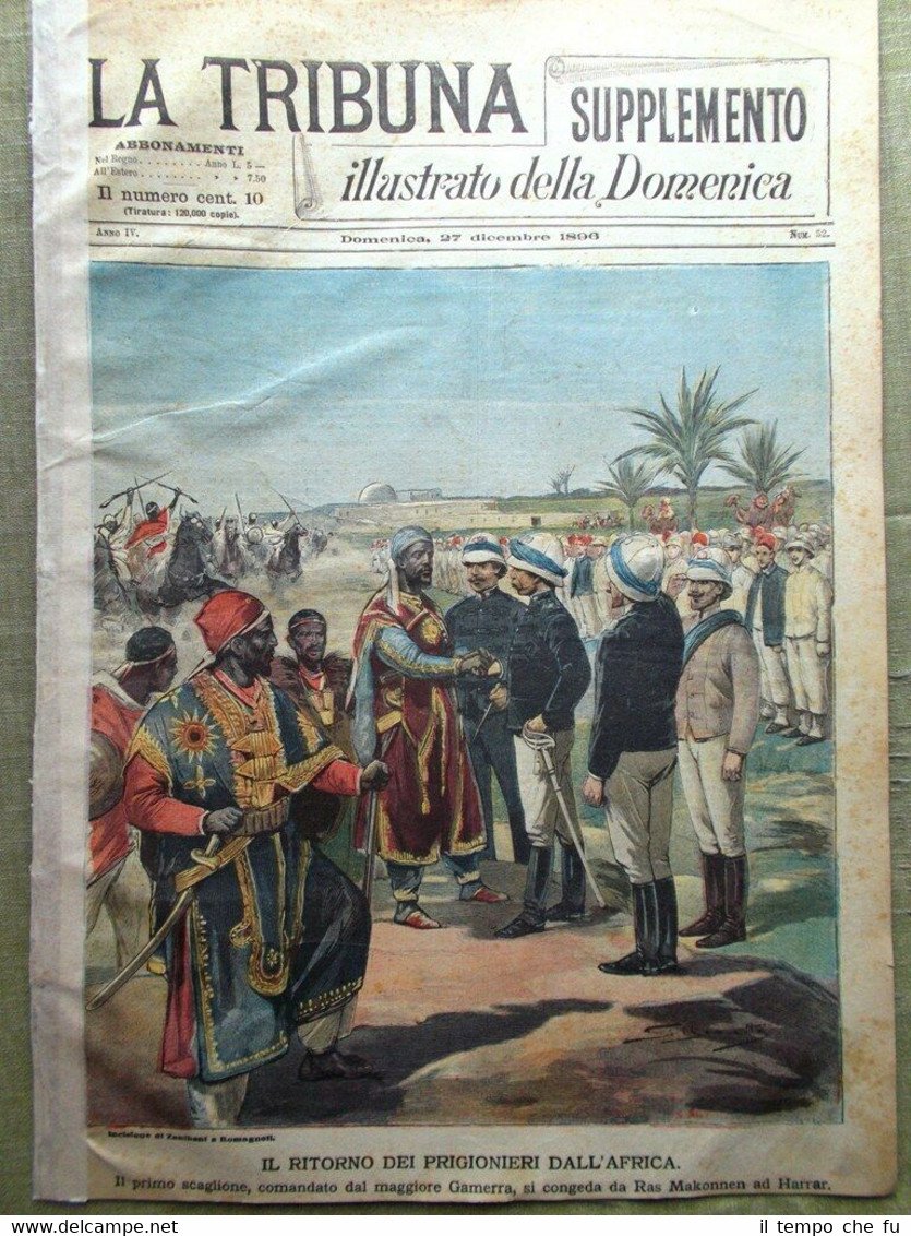 La Tribuna Illustrata 27 Dicembre 1896 Harrar Prigionieri Africa Natale …
