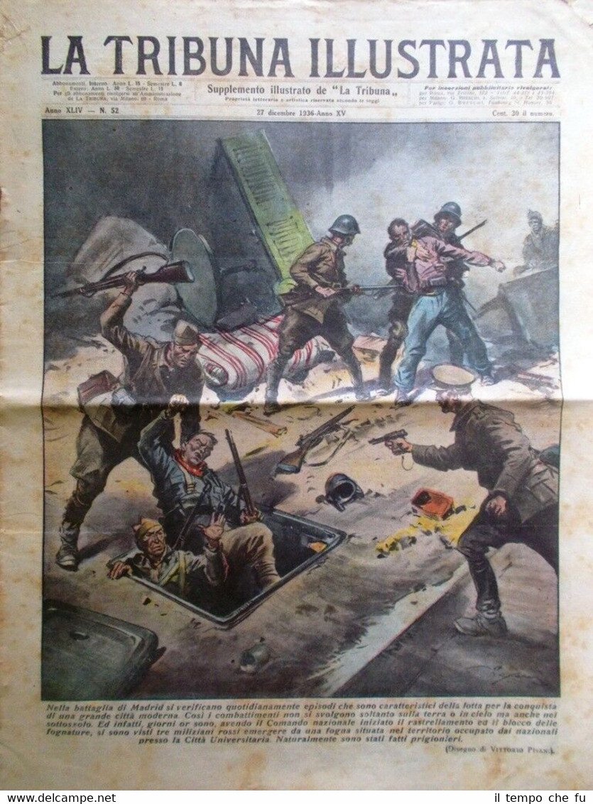 La Tribuna Illustrata 27 Dicembre 1936 Madrid Giorgio VI Re …