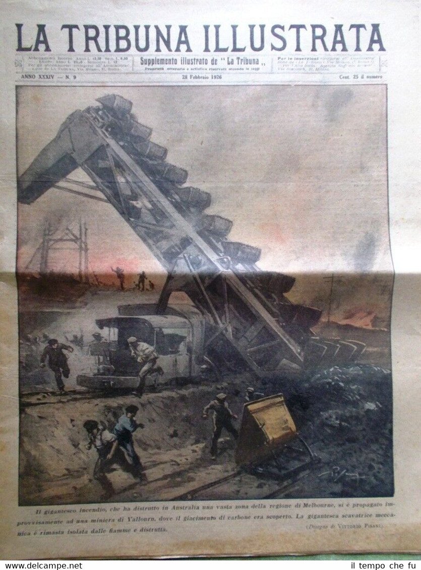 La Tribuna Illustrata 28 Febbraio 1926 Carnevale Viareggio Tennis Wills …