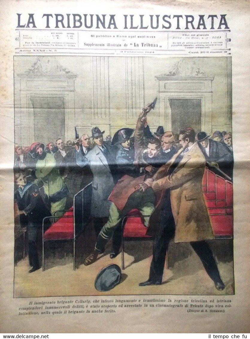 La Tribuna Illustrata 3 Febbraio 1924 Girardengo Tobler Freddo Abate …