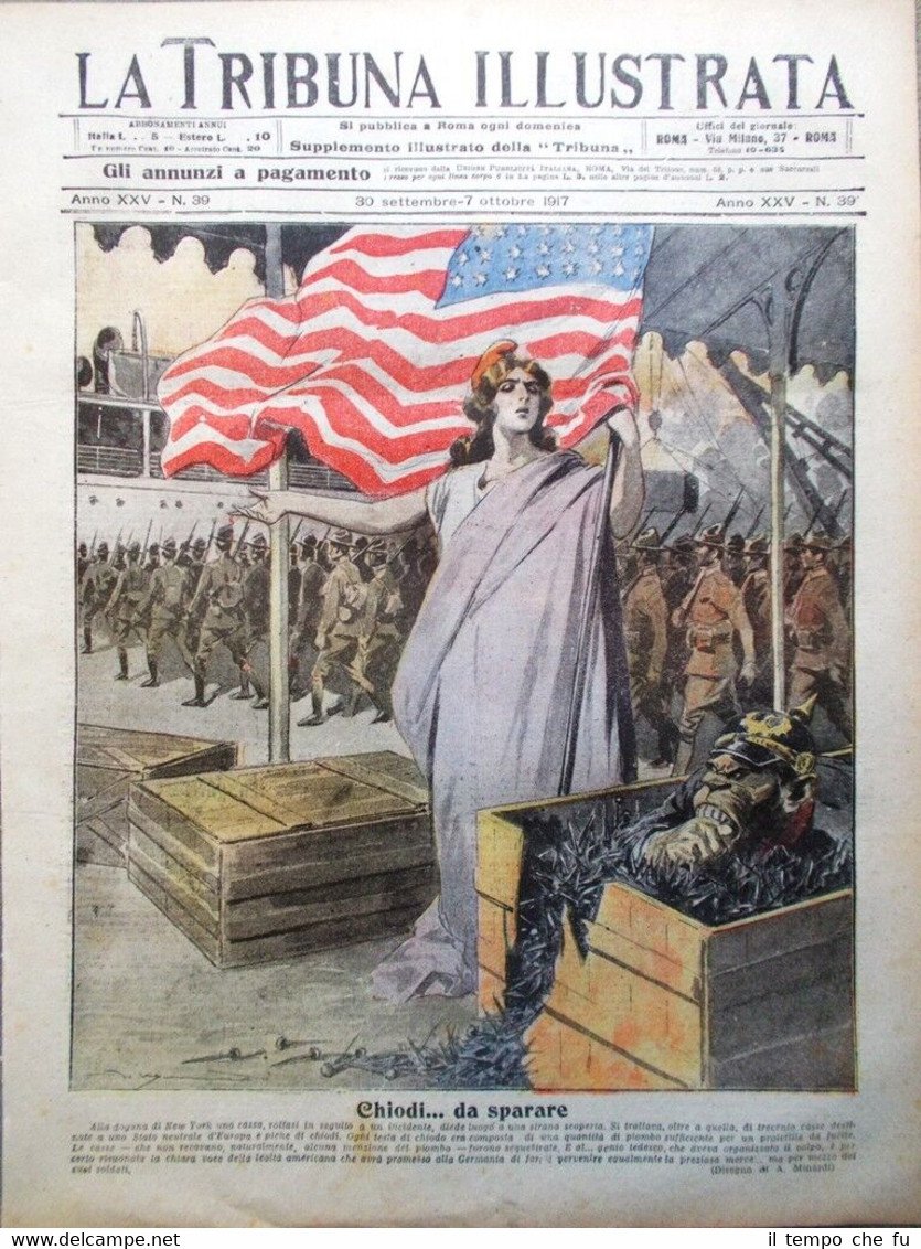 La Tribuna Illustrata 30 Settembre 1917 WW1 Edison Hermada New …