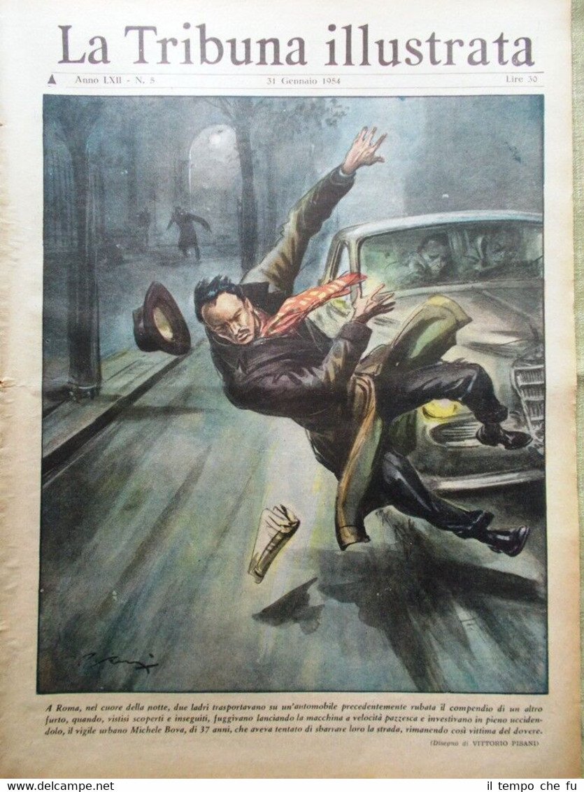 La Tribuna Illustrata 31 Gennaio 1954 Rossellini Ascari Cinema Eruzione …